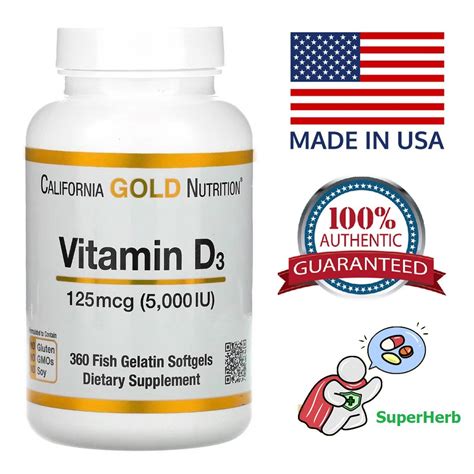 California Gold Nutrition Vitamin D3 125 Mcg 5000 Iu Shopee