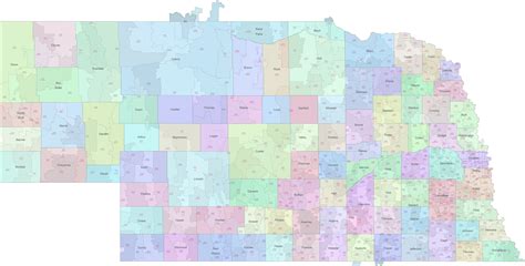 Nebraska Zip Code Vector Map Your Vector Maps Com