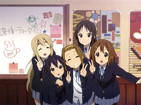 Wallpaper Cute Anime Girls Schoolgirl Classroom