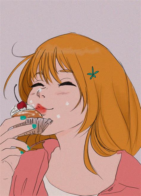 Inoue Orihime Bleach Absurdres Highres 1girl Cupcake Food Lips Solo Image View