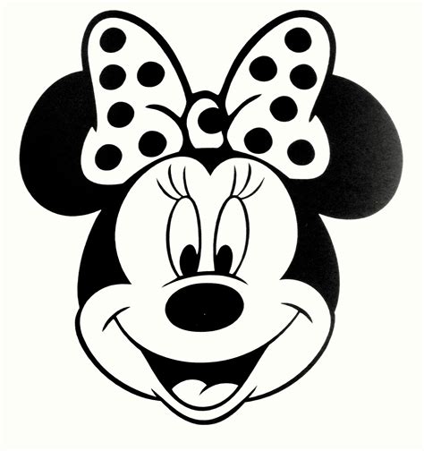 Minnie Mouse Cute Face Cartoon Character Cartoons Decors Wall Sticker