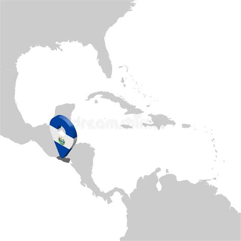 Location Map Of Salvador On Map Central America D Republic Of El Salvador Flag Map Marker