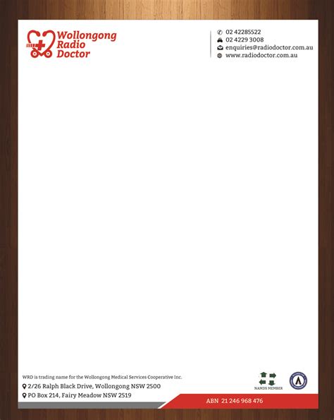 Though design and creativity ha. Radio Letterhead Design for Wollongong Radio Doctor by ...