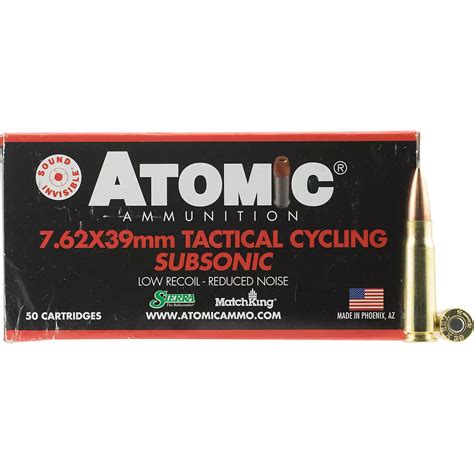 Atomic Tactical Cycling Subsonic 762 X 39mm Soviet 220 Grain