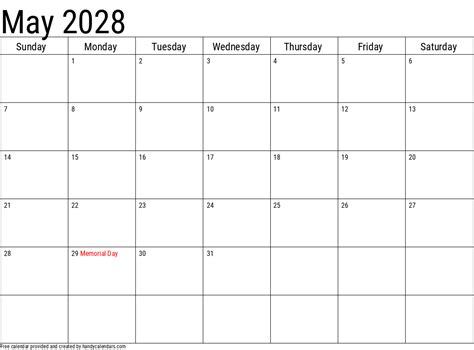 April 2028 Calendar Handy Calendars