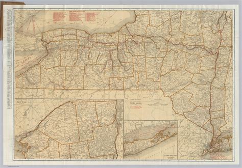 Rand Mcnally Standard Map Of New York The Rand Mcnally New Commercial Atlas Map Of New York