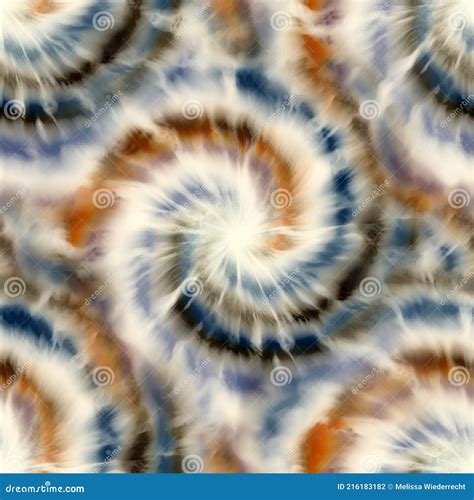 Seamless Spiral Tie Dye Pattern For Surface Design Print Stock