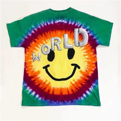 Travis Scott Astroworld Smiley Tie Dye Astroworld Tee 11 Top Quality
