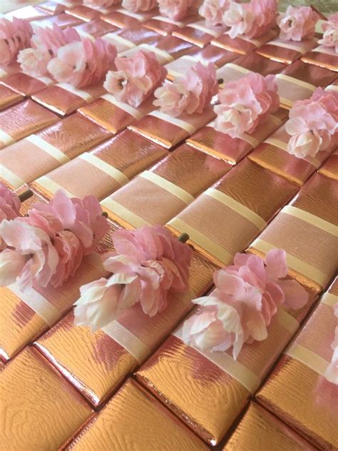 Wedding Favors Rose Gold Wedding Decorated Chocolate Etsy In 2021