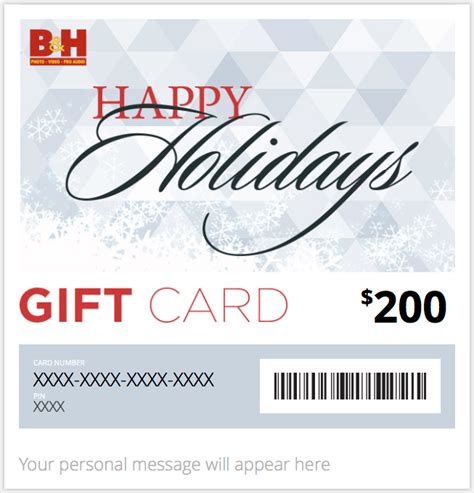 As low as $0.80 per card. Hands-On Review: the B&H Electronic Gift Card | B&H Explora