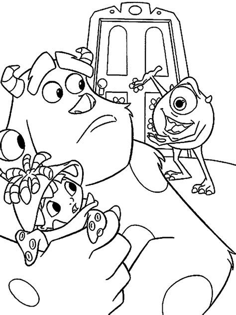 Dibujos Para Colorear Monsters Inc Para Un Desarrollo Infantil En Conjunto