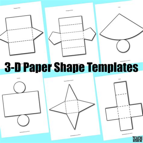 3 D Paper Shape Templates Teach Beside Me