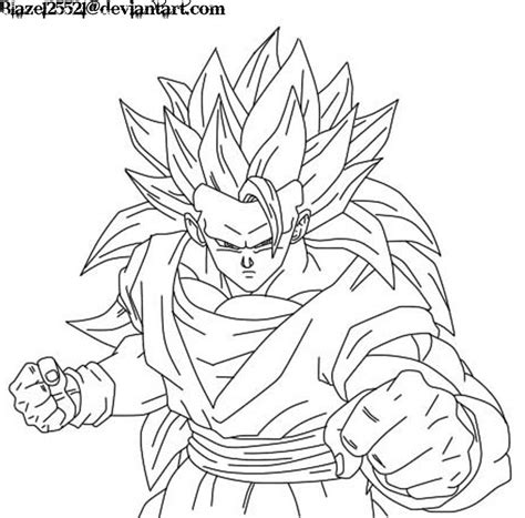 Goku Ssj3 Coloring Pages Clip Art Library
