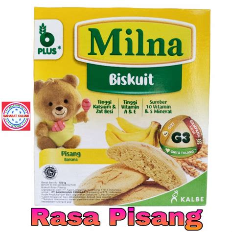 Jual Milna Biskuit Bayi Pisang 130gr Per 1 Box Shopee Indonesia