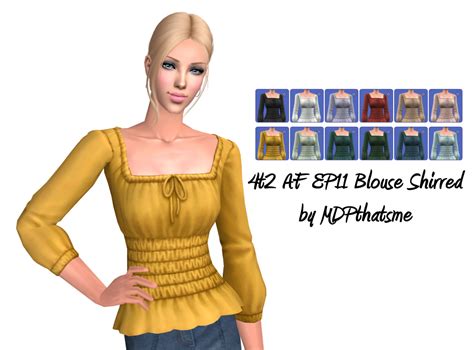 Mdpthatsme This Is For Sims 2 4t2 Ep11 Blouse Shirred This