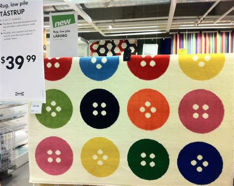 Ikea Button Rug New For 2014 Sewing Themed Decorations Pinterest