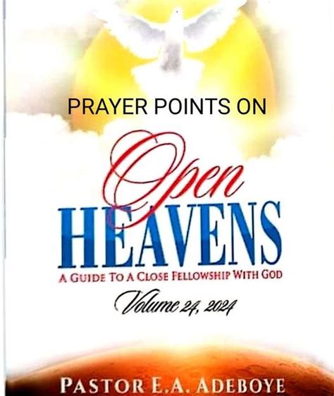 Prayer Points On Open Heaven Saturday 17th February 2024 Our Daily