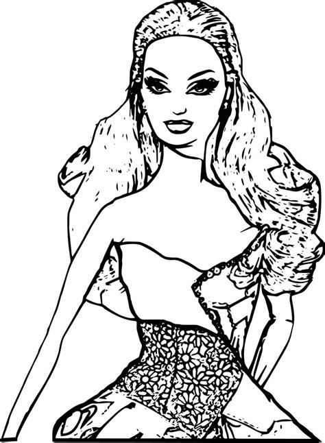 Jess Barbie Girl Coloring Page