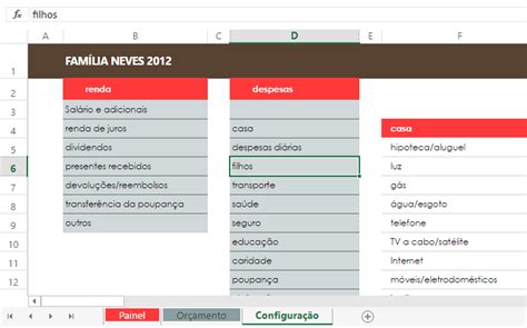 Como Fazer Uma Planilha Simplificada De Orçamento Doméstico No Excel