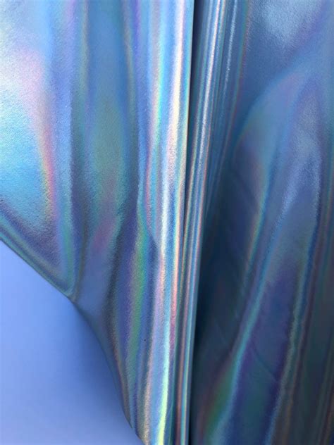 New Iridescent Foil On Spandex Fabric Sold By Yard Shinny Etsy