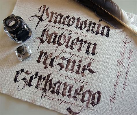 Baga Barbara Galinska Kaligrafia On Behance Calligraphy Letters