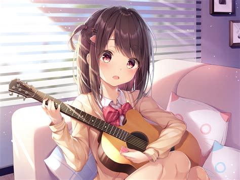 Cute Anime Girl Guitar Wallpapers Top Free Cute Anime Girl Guitar