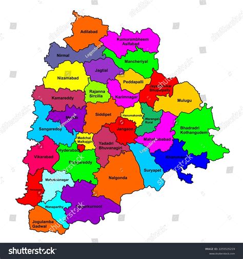 253 Imagens De Telangana Map Districts Imagens Fotos Stock E Vetores