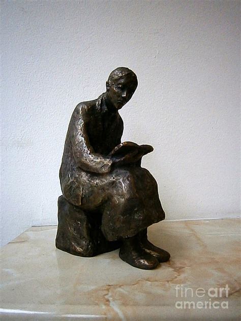 Woman With Book Sculpture By Nikola Litchkov Fine Art America