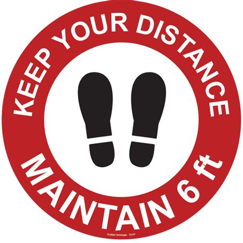 Keep Your Distance Floor Label