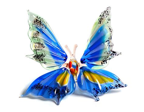 Glass Butterfly Figurine Butterfly Figure Glass Figurines Etsy
