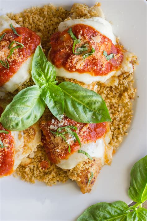 Season chicken on both sides with salt and pepper. Easy Chicken Parmesan With Toasted Panko - Lovely Little Kitchen