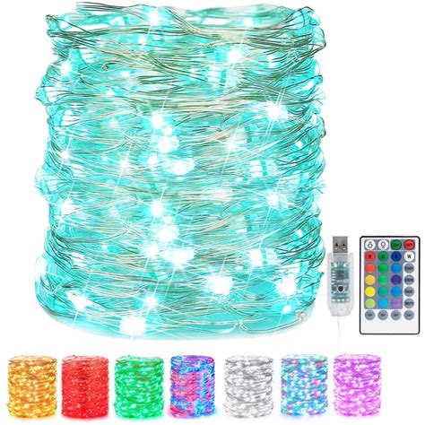16 Multi Color Changing Fairy Lights Usb Powered With Remote Control