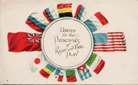 Ww1 Flags Of Allies United For Principles Of Right And Fair Play