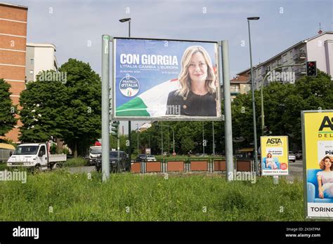 Elezioni Europee Del La Candidata Italiana Giorgia Meloni Partito