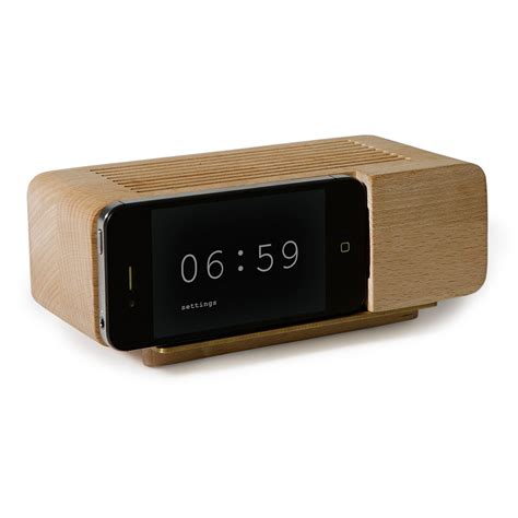 Iphone Wooden Alarm Clock The Green Head