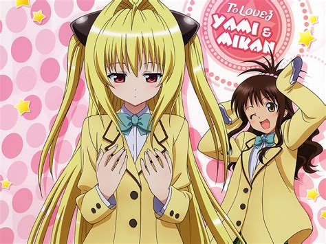 Yami And Mikan Konjiki No Yami Blonde Yellow Hair Yuuki Mikan