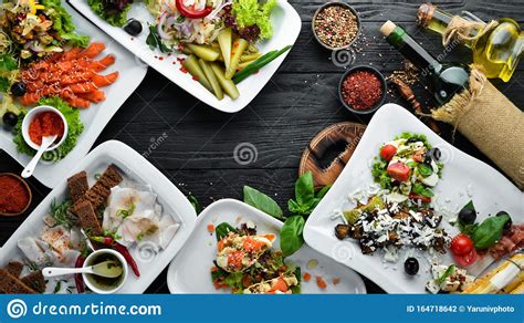Restaurant Dishes European Cuisine Stock Photo Image Of Green Fresh