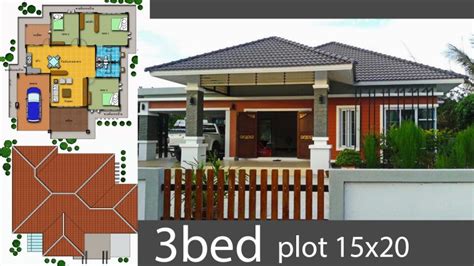 3 Bedrooms House Design Plan 15x20m Home Ideas