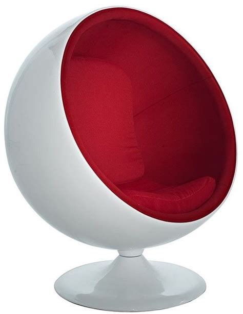 The Well Appointed House Retro Round Egg Chair In Red Shopstyle