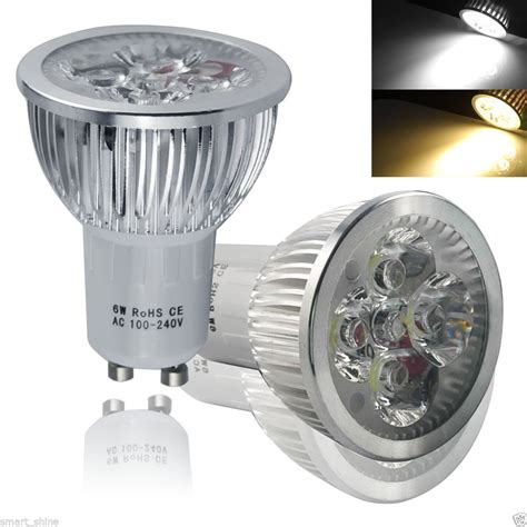 4pcs Super Bright Led Lamp Led Spotlight 6w Bombillas High Quality Gu10