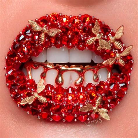 striking lip artworks by vlada haggerty