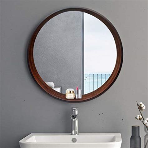 Zadro ultra bright led lighted 10x 1x round vanity makeup mirror in satin nickel amazon com. Amazon.com: LQY Bathroom Mirror Solid Wood Round Vanity ...