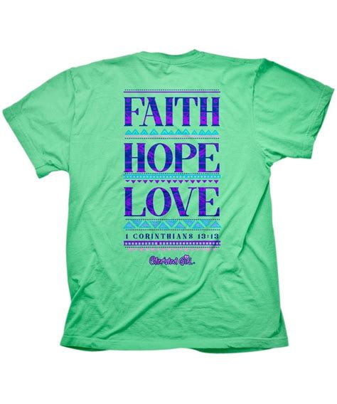 Faith Hope Love Womens Christian T Shirt Cp18346hxwy