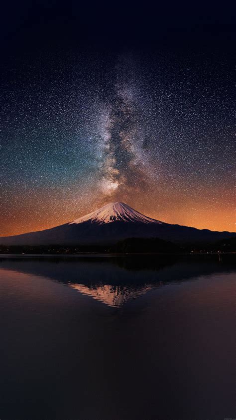 Mc68 Wallpaper Milky Way On Mountain Fuji Sky Wallpaper