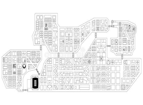 City Concept Architect Blueprint Isolated Stock Illustration