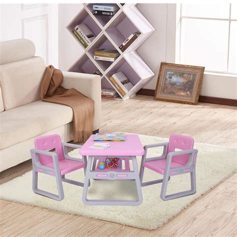 Be it storage tables to plastic chairs, find just the furniture to blend with the decor in your kids'. Zimtown Kids Table and Chairs Play Set Toddler Child Toy ...