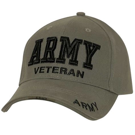 Army Veteran Black Embroidered Military Baseball Cap