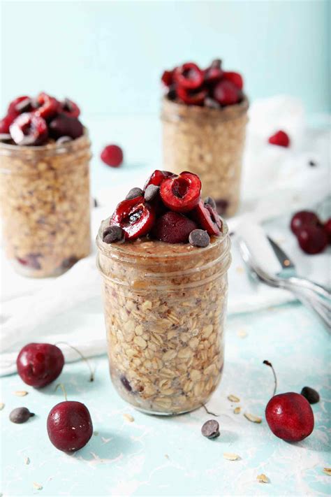Cherry Overnight Oats Vegan Dairy Free Gluten Free The Speckled Palate