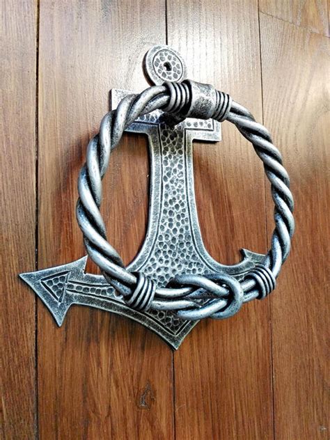 Anchor Door Knocker T Housewarming Nautical Knockers Iron Etsy