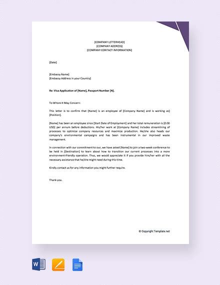Write this type of letter when you are communicating information about a visa application. Employment Reference Letter - 11+ Free Word, Excel, PDF ...